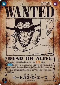{OP13-119}Portgas D. Ace (Parallel / Wanted Poster)| Japanese ONE PIECE Single Card