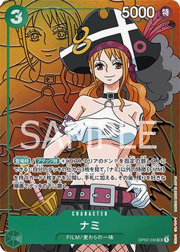 {OP02-036}Nami (Parallel / Line Art Background)| Japanese ONE PIECE Single Card